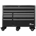 Homak HXL Pro Series 60'' Black 10-Drawer Roller Cabinet with Stainless Steel Top HX04060111 571HX4060111